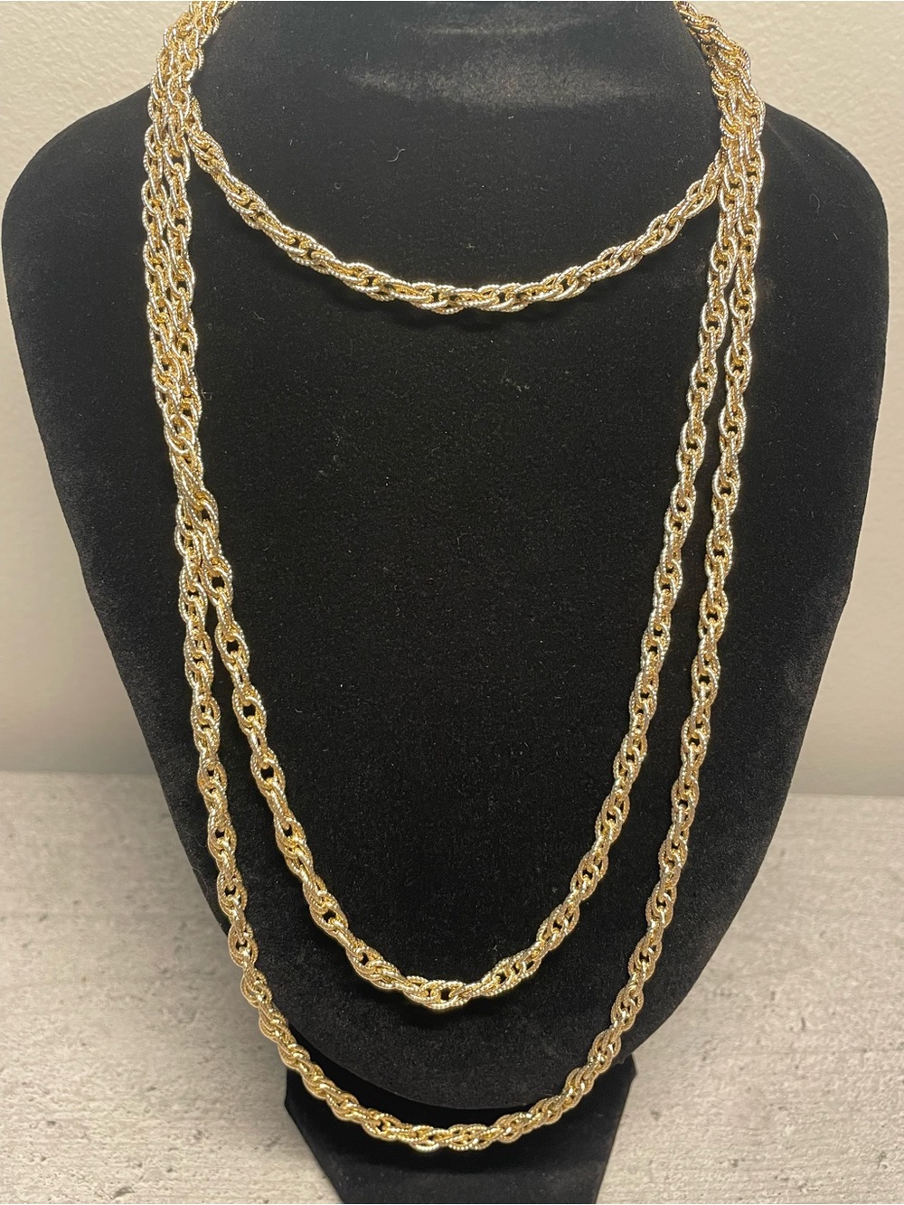 Gold Rope Chain Layered Necklace - Women's Jewelry